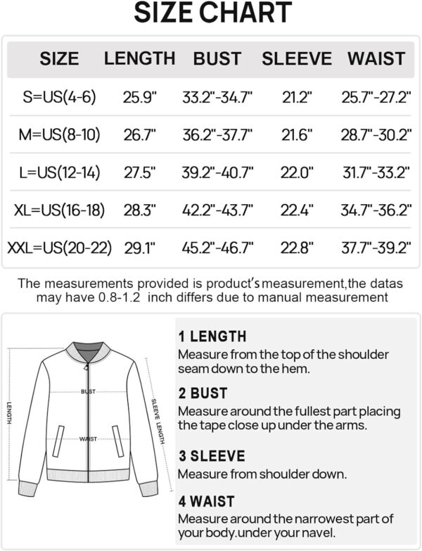 MEROKEETY Womens Long Sleeve Zip Up Sweatshirts Jackets Casual Loose Outwear with Pockets - Image 7