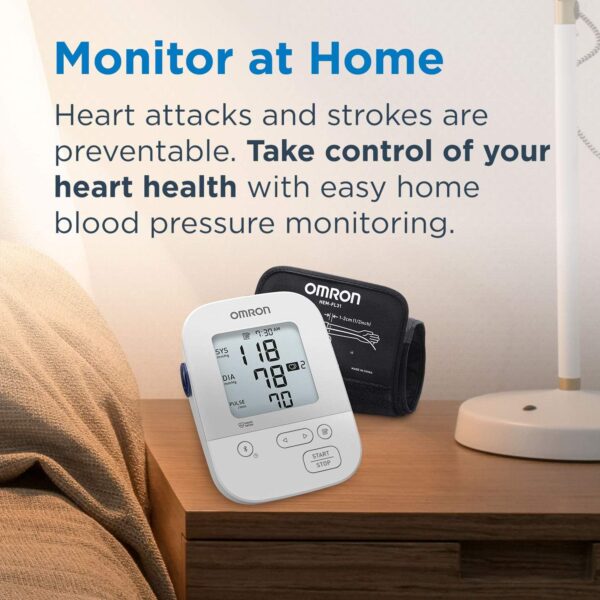 OMRON Silver Blood Pressure Monitor, Upper Arm Cuff, Digital Bluetooth Blood Pressure Machine, Stores Up to 80 Readings - Image 7