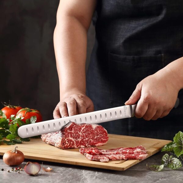 MAIRICO Brisket Slicing Knife - Ultra Sharp Premium 11-inch Stainless Steel Carving Knife for Slicing Roasts, Meats, Fruits and Vegetables - Image 5