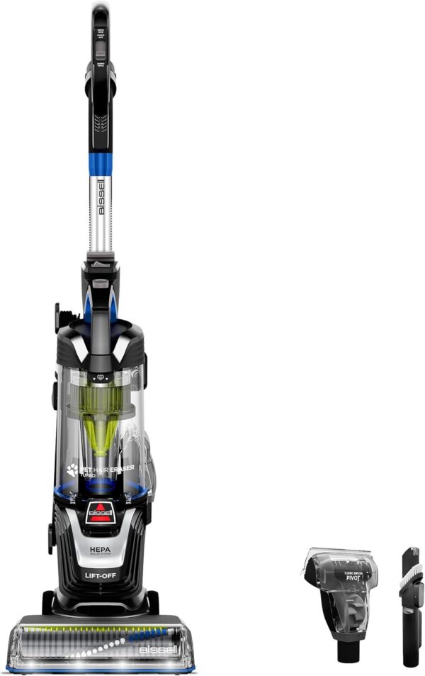 BISSELL Pet Hair Eraser Turbo Lift-Off Vacuum, w/ Self-Cleaning Brush Roll, HEPA Filtration, Powerful Pickup with TurboBrush Pivot Tool & LED-lit dusting & Crevice Tool, 3774F - Image 2