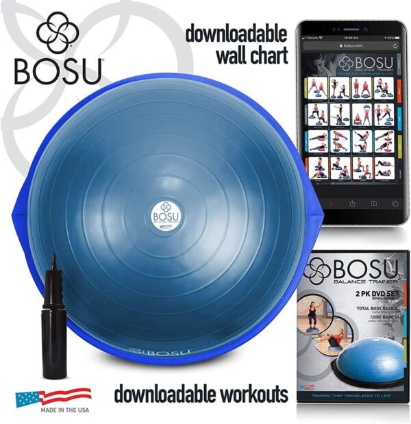 Bosu 72-10850 Home Gym Equipment The Original Balance Trainer 65 cm Diameter, Blue - Image 3