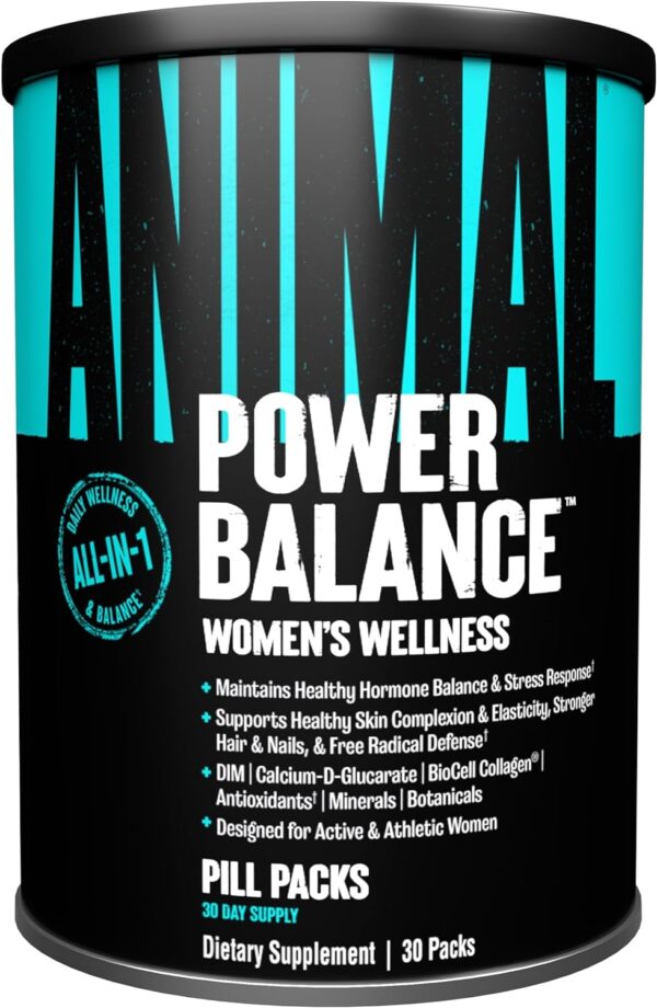 Animal Power Balance – Women's Alpha F Comprehensive Formula – Supports Hormonal Balance, Complexion, Hair, Nails, Mood and Stress, Intestinal Health, & Bone and Joint Health – 30 Packs - Image 2