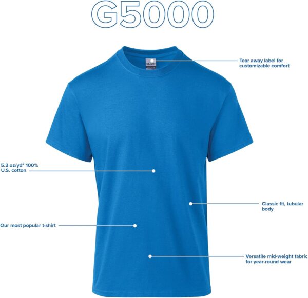 Gildan Unisex-Adult Heavy Cotton T-Shirt, Style G5000, Multipack - Image 5