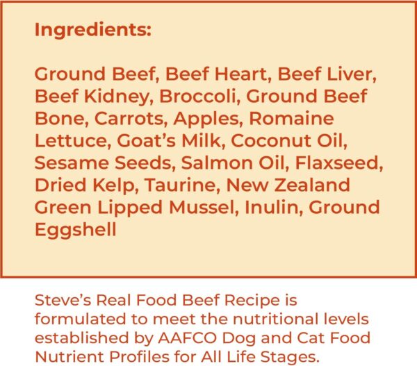 Steve’s Real Food Freeze-Dried Raw Food Diet for Dogs and Cats, 2-Pack, Beef Recipe, 1.25 lbs in each bag, Made in the USA, Pour and Serve Nuggets, Grass Fed & Free Range - Image 4