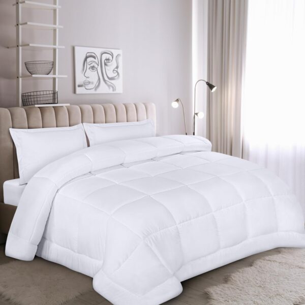 Utopia Bedding Queen Comforter Set with 2 Pillow Shams - Bedding Comforter Sets - Down Alternative White Comforter - Soft and Comfortable - Machine Washable - Image 5