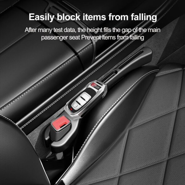 2PCS Car Seat Gap Filler Organizer with Phone Holder,[Upgrade Version] Car Seat Gap Organizer for Prevent Falling,Essential Car Accessories Car Side Seat Gap Filler (Black) - Image 5