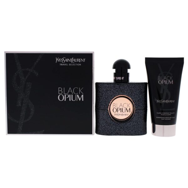 Black Opium by Yves Saint Laurent Eau de Parfum Spray 50ml & Shimmering Moisturising Fluid 50ml - Image 2