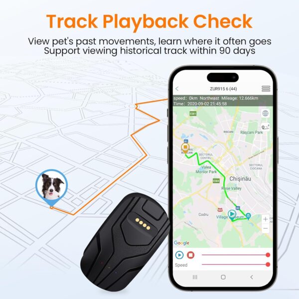 GPS Tracker & Health Monitoring for Dogs,Wireless Fence 2 in 1 Pet Tracking Smart Collar,Unlimited Range,Real-Time GPS Tracker for Pets,Wellness & Escape Alerts Waterproof,Works with Any Smartphone - Image 7