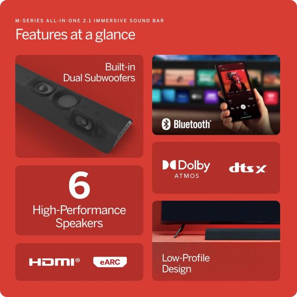 VIZIO 40-inch D-Series Full HD 1080p Smart TV with AMD FreeSync & M-Series All-in-One 2.1 Immersive Sound Bar with 6 High-Performance Speakers - Image 7