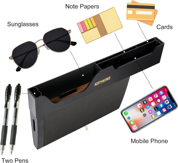 NORTHWORKS -The Original Patented Truck/Car Seat Gap Filler, Unique clear layout design, with a free Notebook. Thickness: 2 * 7.6mm + 4 * 0.8mm - Image 3