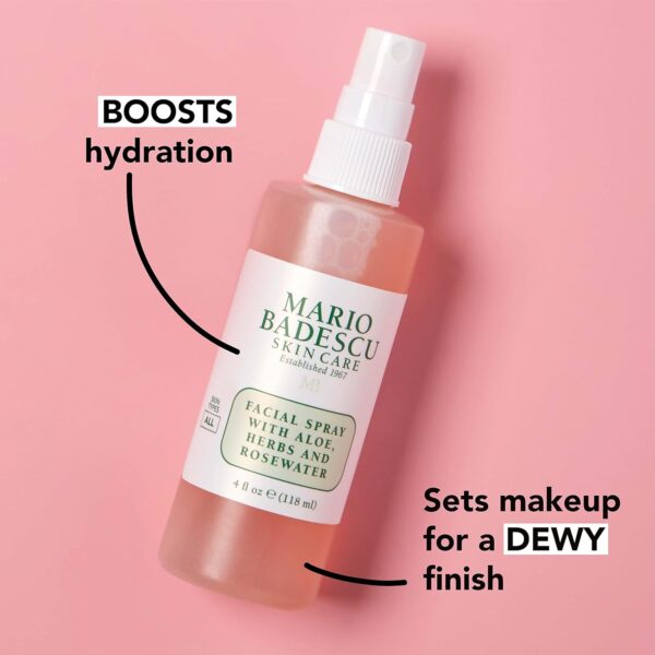 Mario Badescu Facial Spray with Aloe, Herbs and Rose Water for All Skin Types, Face Mist that Hydrates, Rejuvenates & Clarifies - Image 4