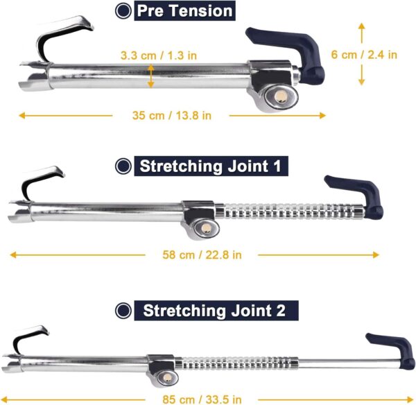 Tevlaphee Universal Steering Wheel Brake Lock Anti-Theft Retractable Double Hook Car Clutch Pedal Lock for Car Truck SUV Van Security with 3 Keys - Image 3