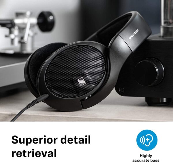 Sennheiser Consumer Audio HD 560 S Over-The-Ear Audiophile Headphones - Neutral Frequency Response, E.A.R. Technology for Wide Sound Field, Open-Back Earcups, Detachable Cable, (Black) (HD 560S) - Image 6