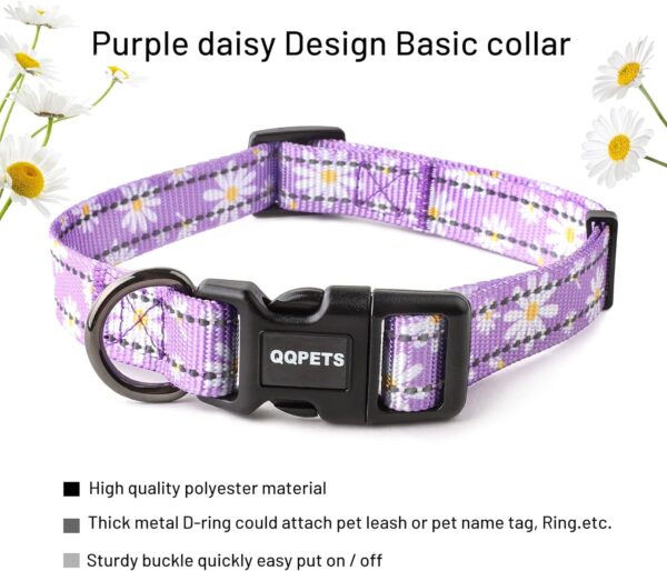 QQPETS Dog Harness Collar Leash - No Pull Pet Adjustable Back Clip Halter Basic Collar Heavy Duty 5FT Anti-Twist Leash for Extra Small Puppy Medium Large Breed Training Easy Walk Running - Image 4