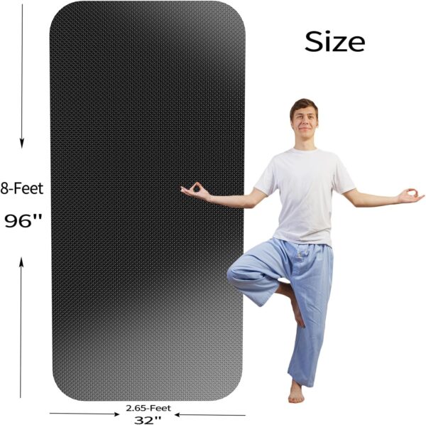 Extra Large Yoga Mat 96" x 32" x 1/4 inch, Workout mats for home gym,Exercise mats for home workout,Yoga mat thick large wide,Large exercise mats for home gym,Fitness equipment mat - Image 3