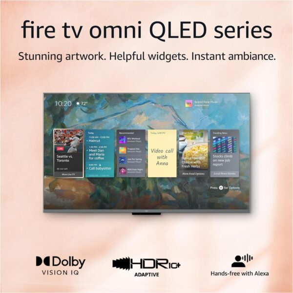 Amazon Fire TV 55" Omni QLED Series 4K UHD smart TV, Dolby Vision IQ, Fire TV Ambient Experience, local dimming, hands-free with Alexa - Image 2