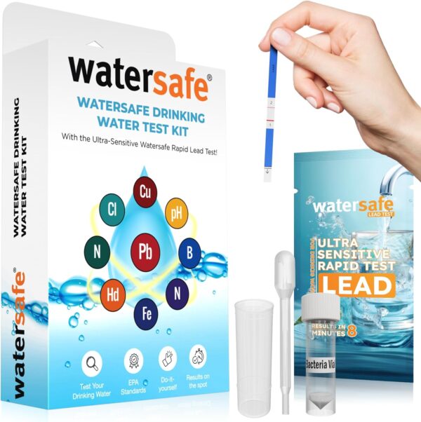 The Original Water Testing Kit for Drinking Water, Well and Tap Water, Sensitive Lead in Water Test, Bacteria, Hardness, pH, Nitrates, Easy Instructions, Lab-Accurate Results, 1 Kit - Image 2