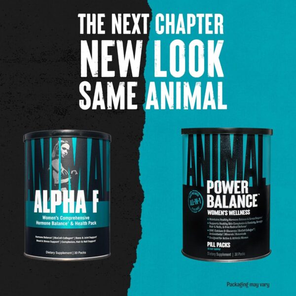 Animal Power Balance – Women's Alpha F Comprehensive Formula – Supports Hormonal Balance, Complexion, Hair, Nails, Mood and Stress, Intestinal Health, & Bone and Joint Health – 30 Packs - Image 3