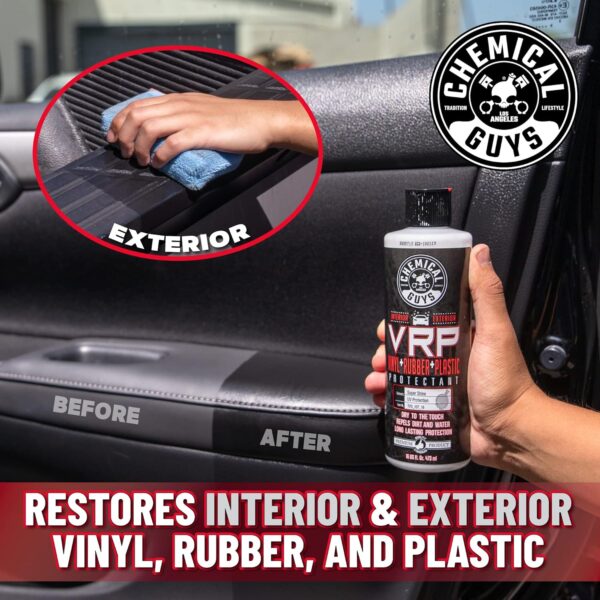 Chemical Guys TVD_107_16 VRP Vinyl, Rubber and Plastic Non-Greasy Dry-to-the-Touch Long Lasting Super Shine Dressing for Tires, Trim and More, Safe for Cars, Trucks, SUVs, RVs & More, 16 fl oz - Image 3