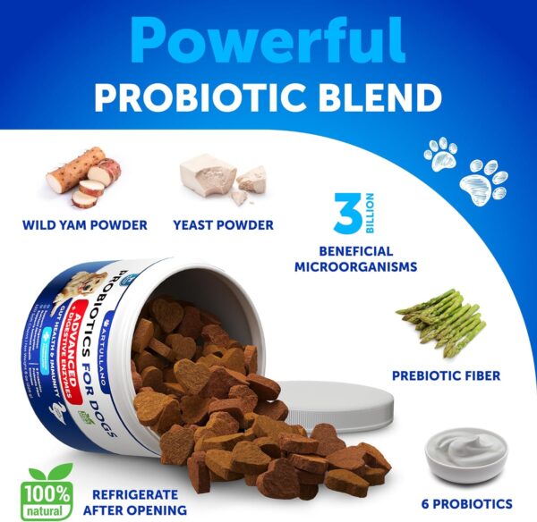 Probiotics for Dogs - Support Gut Health, Itchy Skin, Allergies, Immunity, Yeast Balance - Dog Probiotics and Digestive Enzymes with Prebiotics - Reduce Diarrhea, Gas - 120 Probiotic Chews for Dogs - Image 4