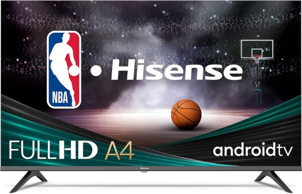 Hisense A4 Series 40-Inch Class FHD Smart Android TV with DTS Virtual X, Game & Sports Modes, Chromecast Built-in, Alexa Compatibility (40A4H, 2022 New Model) Black - Image 2