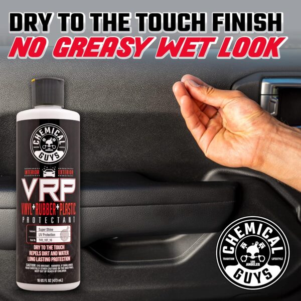 Chemical Guys TVD_107_16 VRP Vinyl, Rubber and Plastic Non-Greasy Dry-to-the-Touch Long Lasting Super Shine Dressing for Tires, Trim and More, Safe for Cars, Trucks, SUVs, RVs & More, 16 fl oz - Image 7