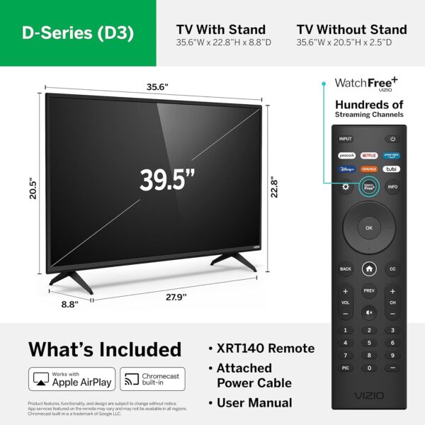 VIZIO 40-inch D-Series Full HD 1080p Smart TV with AMD FreeSync & M-Series All-in-One 2.1 Immersive Sound Bar with 6 High-Performance Speakers - Image 5