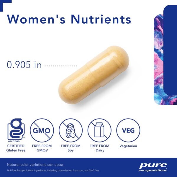 Pure Encapsulations Women's Nutrients - Multivitamin for Women Over 40 to Support Urinary Tract Health, Breast Cell Health & Eye Integrity* - with Vitamin C, Vitamin E & Vitamin A - 180 Capsules - Image 4