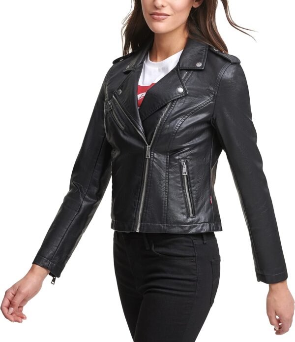 Levi's Women's The Classic Faux Leather Moto Jacket (Regular & Plus Size) - Image 4