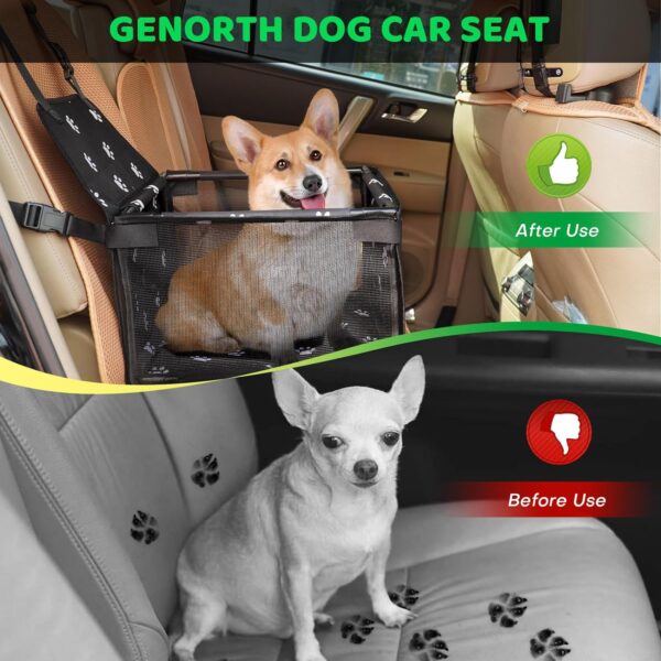 GENORTH Small Dog Car Seats for Small Dogs,Upgrade Folding Puppy/Pet Car Seat with PVC Frame Construction, Dog Booster Seats for Small Pets - Image 8