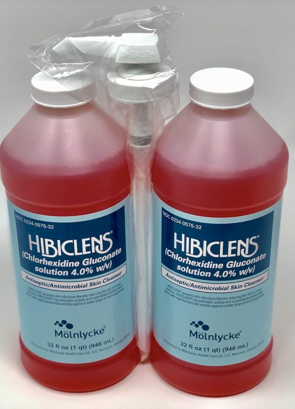 Hibiclens Antimicrobial Skin Liquid Soap,32 Fluid Ounce (Pack of 2) with Pump - Image 2