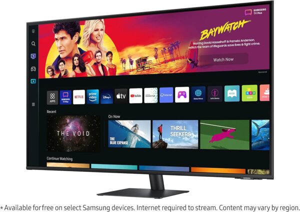 SAMSUNG 43" M70B Series 4K UHD USB-C Smart Monitor & Streaming TV, 4ms, 60Hz, HDR10, Wireless Display, Gaming and IoT Hubs, Alexa Built-in, 2022, LS43BM702UNXZA, Black - Image 5