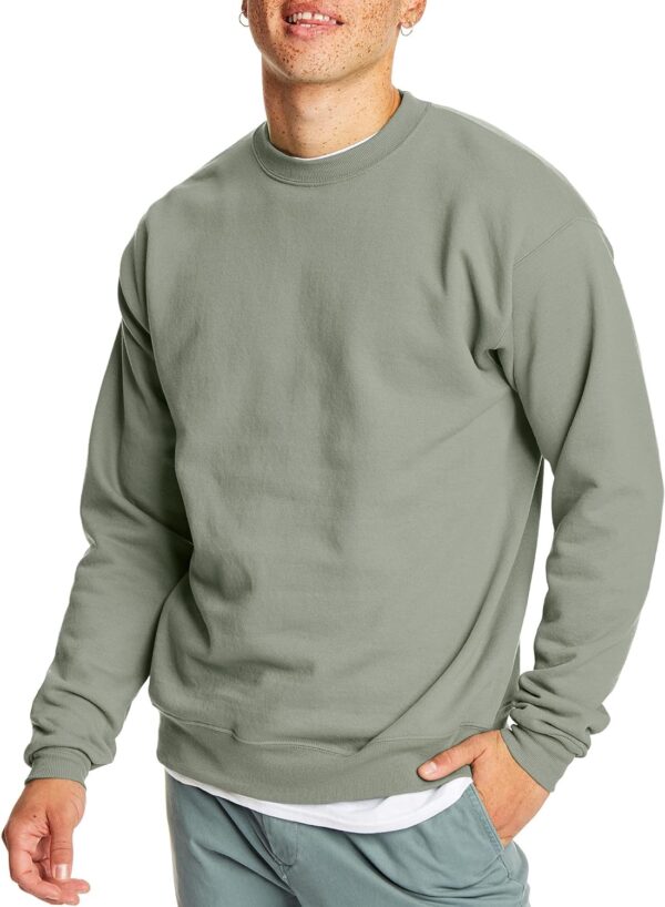 Hanes Men's Ecosmart Fleece Sweatshirt, Cotton-blend Pullover, Crewneck Sweatshirt for Men, 1 Or 2 Pack Available - Image 2