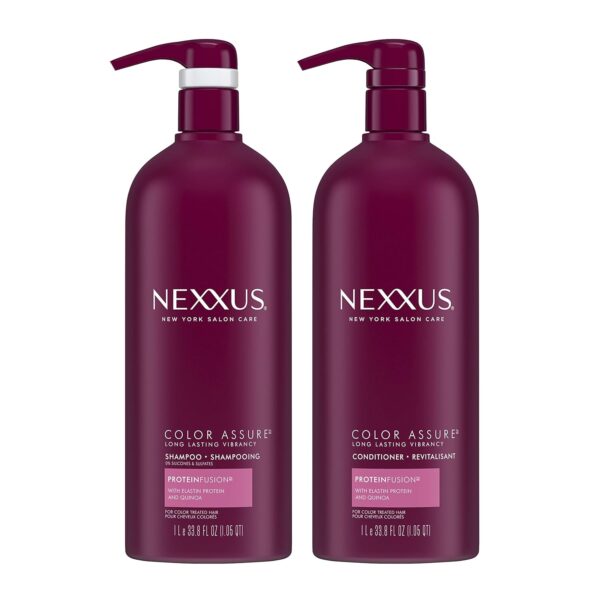 Nexxus Color Assure Shampoo and Conditioner Color Assure 2 Count for Color Treated Hair Enhance Color Vibrancy for Up to 40 Washes 33.8 Fl.oz - Image 2