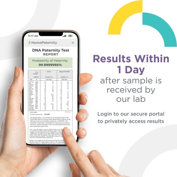 Express DNA Paternity Testing for Child and Father, Next-Day Results, Over 99.999% Confidence, All Fees Included, Includes Overnight Return Shipping to Lab - Image 5