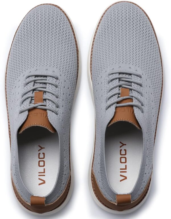 VILOCY Men's Mesh Dress Sneakers Oxfords Business Casual Walking Shoes Tennis Comfortable - Image 4