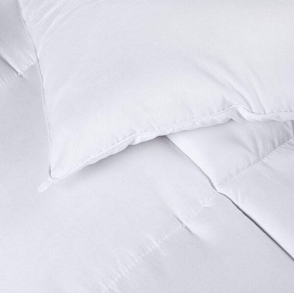 Utopia Bedding Comforter Duvet Insert - Quilted Comforter with Corner Tabs - Box Stitched Down Alternative Comforter (Queen, White) - Image 5