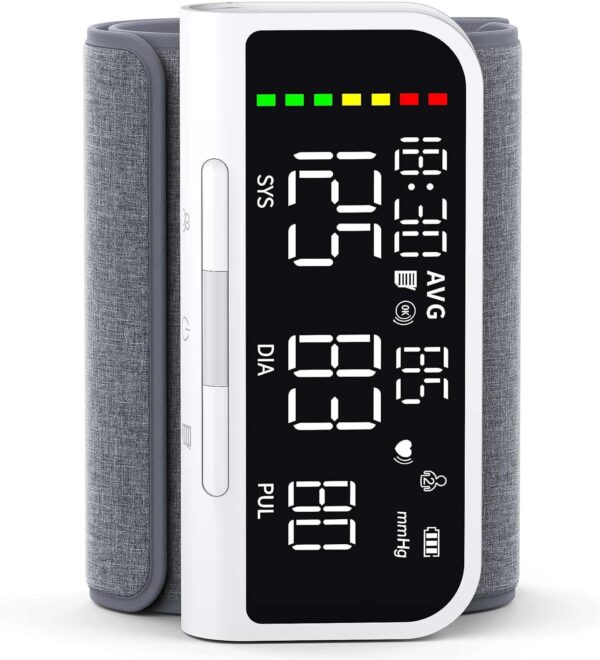 Blood Pressure Monitor Automatic Upper Arm Machine & Accurate Adjustable Digital BP Cuff Kit Large Backlit Display 240 Sets Memory Includes Charging Cord - Image 2