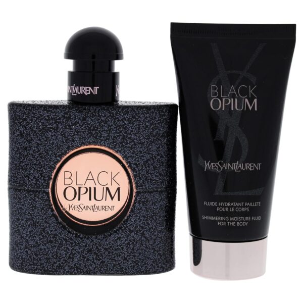 Black Opium by Yves Saint Laurent Eau de Parfum Spray 50ml & Shimmering Moisturising Fluid 50ml - Image 3