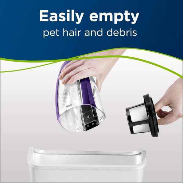 Bissell Pet Hair Eraser Lithium Ion Cordless Hand Vacuum, Purple - Image 5