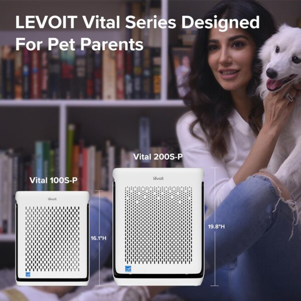 LEVOIT Air Purifiers for Home Large Room Bedroom Up to 1110 Ft² with Air Quality and Light Sensors, Smart WiFi, Washable Filters, HEPA Sleep Mode for Pets, Allergies, Dust, Pollon, Vital 100S-P, White - Image 12