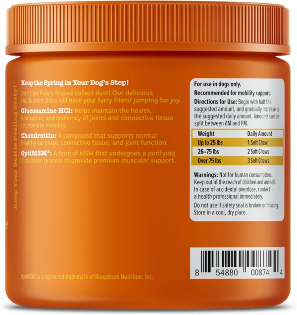 Zesty Paws Mobility Bites Dog Joint Supplement - Hip and Joint Chews for Dogs - Pet Products with Glucosamine, Chondroitin, & MSM + Vitamins C and E for Dog Joint Relief - Bacon – 90 Count - Image 8