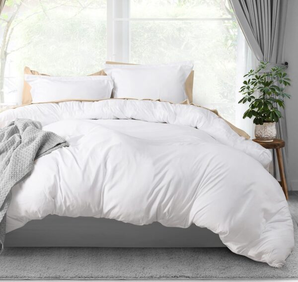 Utopia Bedding Duvet Cover Queen Size Set - 1 Duvet Cover with 2 Pillow Shams - 3 Pieces Comforter Cover with Zipper Closure - Ultra Soft Brushed Microfiber, 90 X 90 Inches (Queen, White) - Image 2