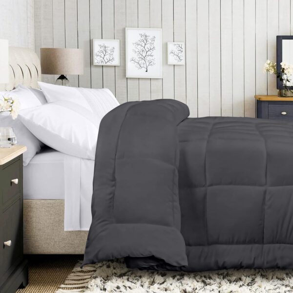 Utopia Bedding All Season Down Alternative Quilted Queen Comforter - Duvet Insert with Corner Tabs - Machine Washable - Bed Comforter - (Bulk Pack of 6 - Grey) - Image 6