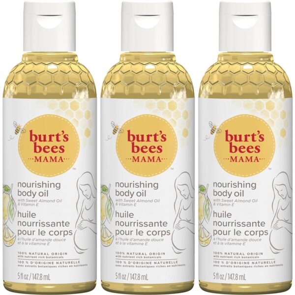 Burt's Bees Mama Body Oil with Vitamin E, 100% Natural Origin, 5 Fluid Ounces(Pack of 3) - Image 2