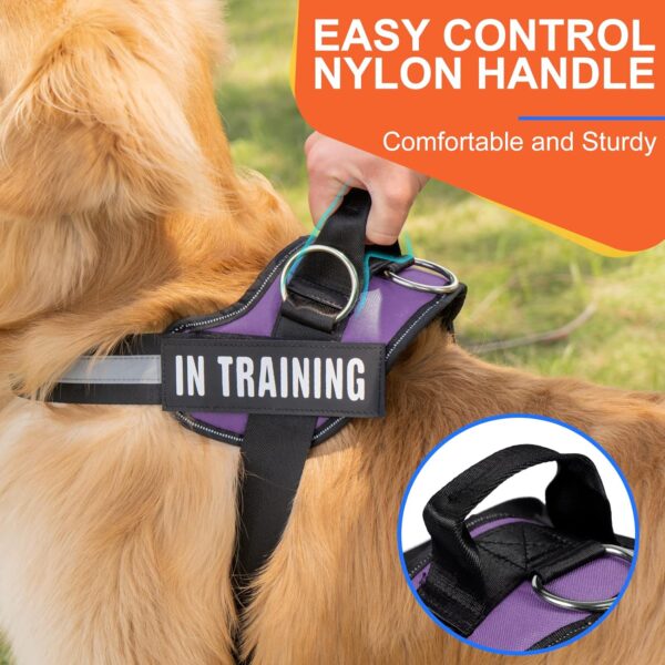 Essential Dog Harness, No Pull Pet Harness with 3 Side Rings for Leash Placement, No Choke, Reflective, Adjustable Pet Vest, Easy On-Off & Improved Control Handle, Training, Walking, Running - Image 7