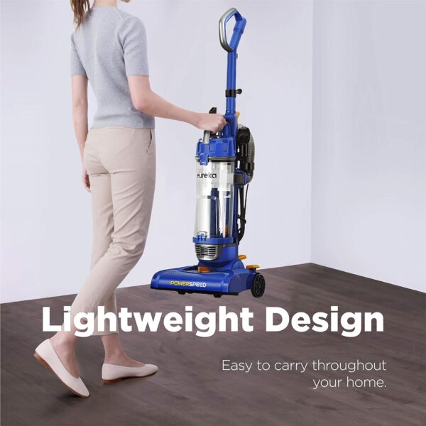 eureka NEU182A PowerSpeed Bagless Upright Vacuum Cleaner, Lite, Blue - Image 4