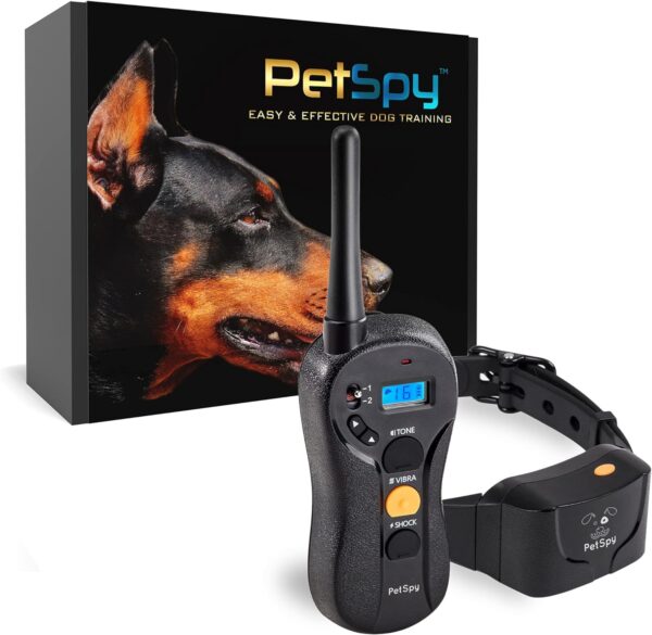 PetSpy P620 Dog Training Shock Collar for Dogs with Vibration, Electric Shock, Beep; Rechargeable and Waterproof Remote Trainer E-Collar - 10-140 lbs (One Dog) - Image 2