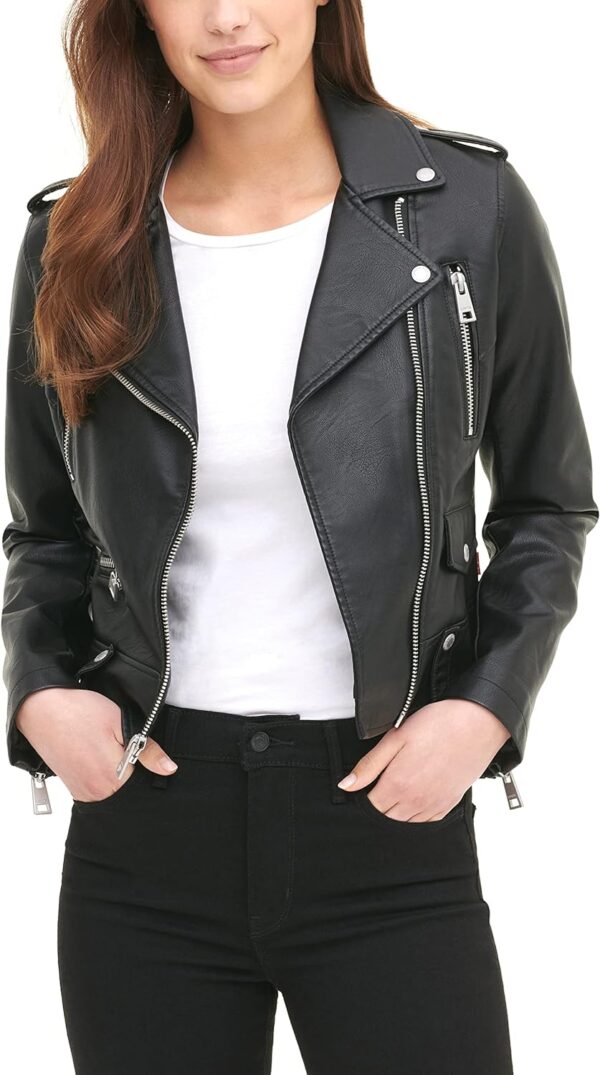 Levi's Women's Faux Leather Contemporary Motorcycle Jacket (Standard and Plus) - Image 3