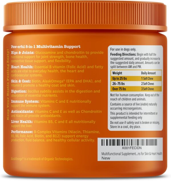 Zesty Paws Multivitamin Treats for Dogs - Glucosamine Chondroitin for Joint Support + Digestive Enzymes & Probiotics - Grain Free Dog Vitamin for Skin & Coat + Immune Health - Chicken Flavor - 90ct - Image 9